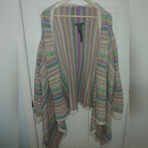 EUC Plus LAUREN Ralph Lauren Open Front Handkerchief Hem Cardigan Sweater – OS